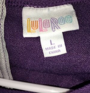 LuLaRoe Vibrant Purple Lady Dress  Garment Short Sleeve Size Large